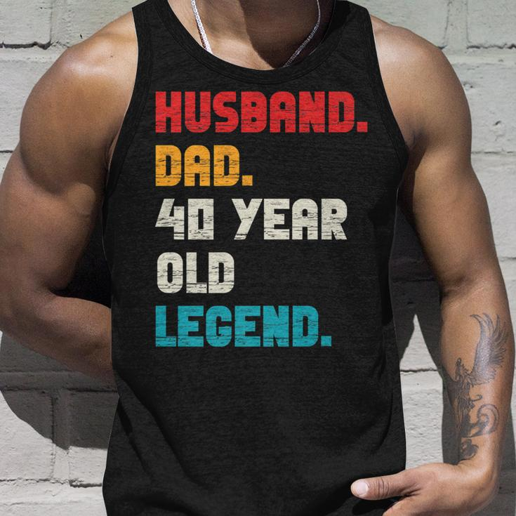 Mens Husband Dad 40-Year-Old Legend 40Th Birthday For Him Unisex Tank Top Gifts for Him