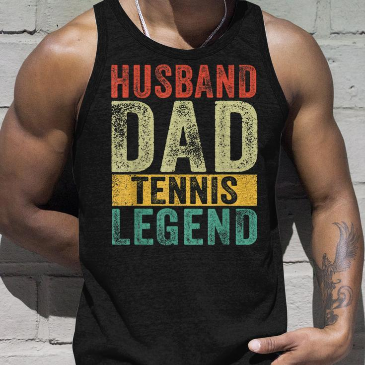 Mens Husband Dad Tennis Legend Fathers Day Vintage Unisex Tank Top Gifts for Him