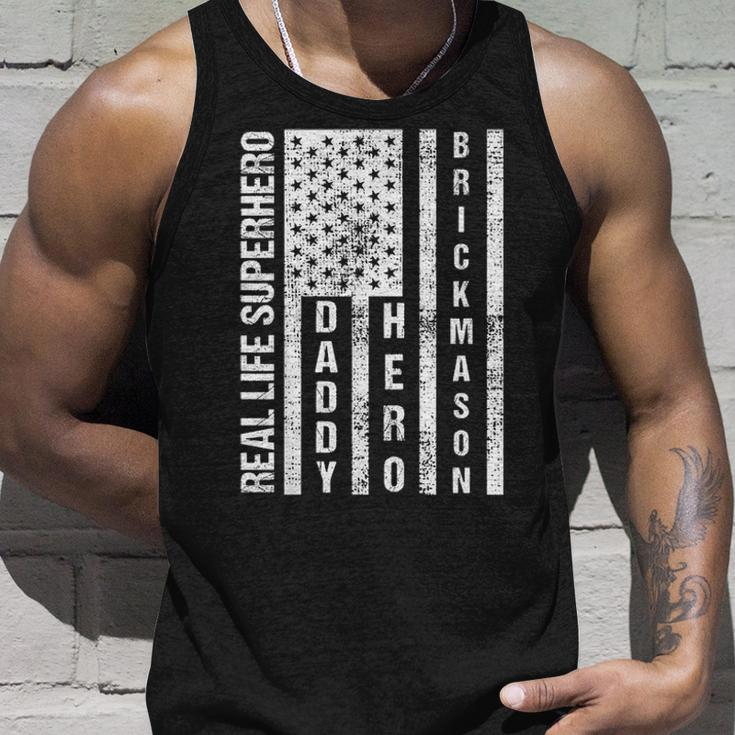 Mens Husband Daddy Hero Brickmason Father Day Gift Unisex Tank Top Gifts for Him