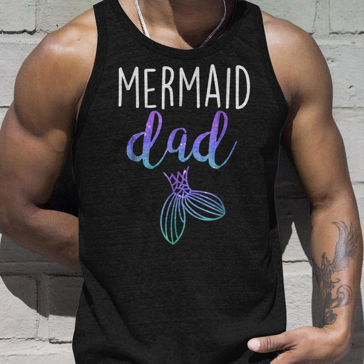 Mens Mermaid Dad Mermaid Birthday Party Shirt Unisex Tank Top Gifts for Him