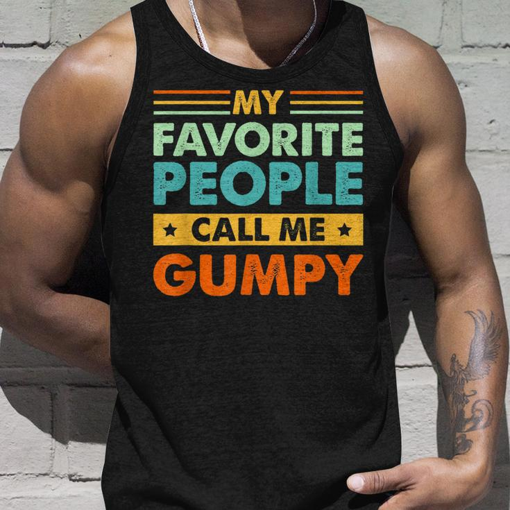 Mens My Favorite People Call Me Gumpy Vintage Funny Dad Unisex Tank Top Gifts for Him