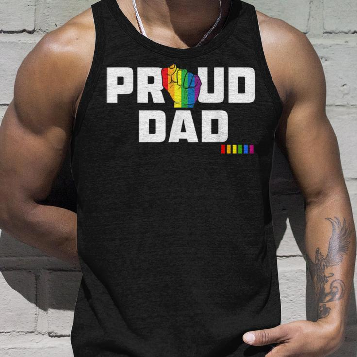 Mens Proud Dad Lgbt Gay Pride Month Lgbtq Rainbow Unisex Tank Top Gifts for Him