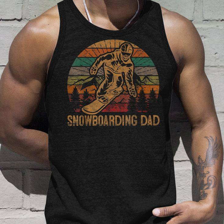 Mens Snowboarding Dad Sunset Snowboard Gift Winter Snowboarder Unisex Tank Top Gifts for Him