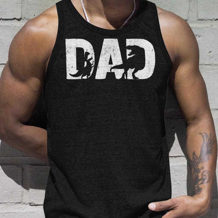 Mens Trex Dad Dinosaur Lover Cool Vintage Mens Fathers Day V2 Unisex Tank Top Gifts for Him