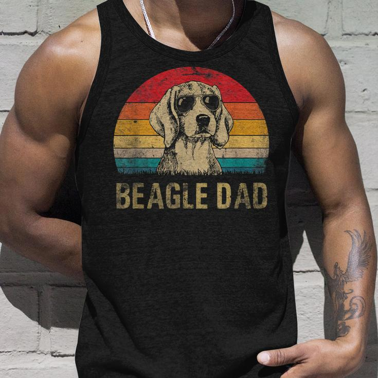 Mens Vintage Beagle Dad Funny Beagle Dog Dad Fathers Day Unisex Tank Top Gifts for Him