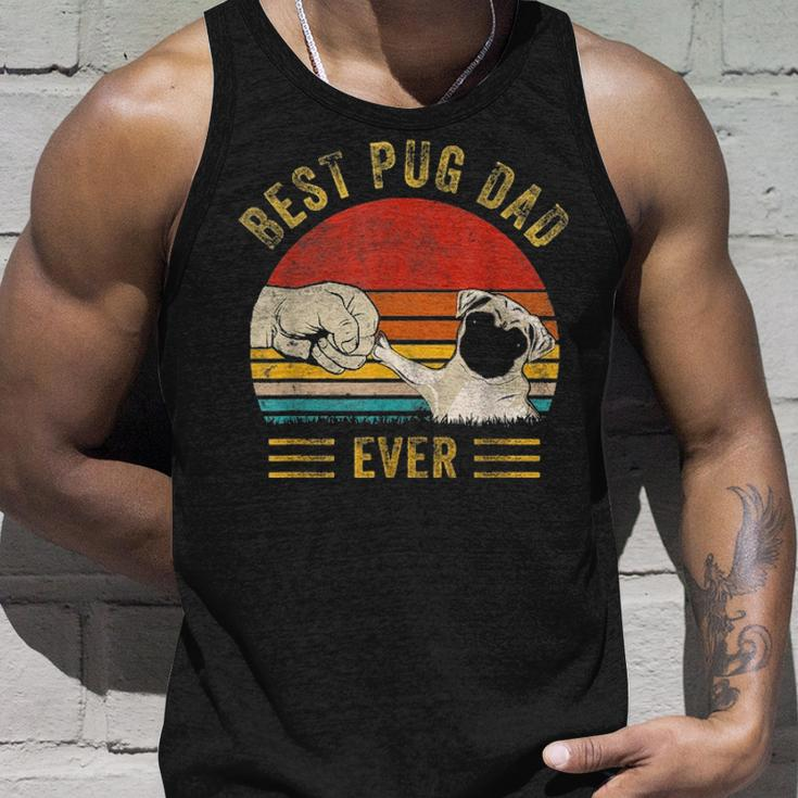 Mens Vintage Best Pug Dad Ever Funny Pug Daddy Fathers Day Gifts Unisex Tank Top Gifts for Him
