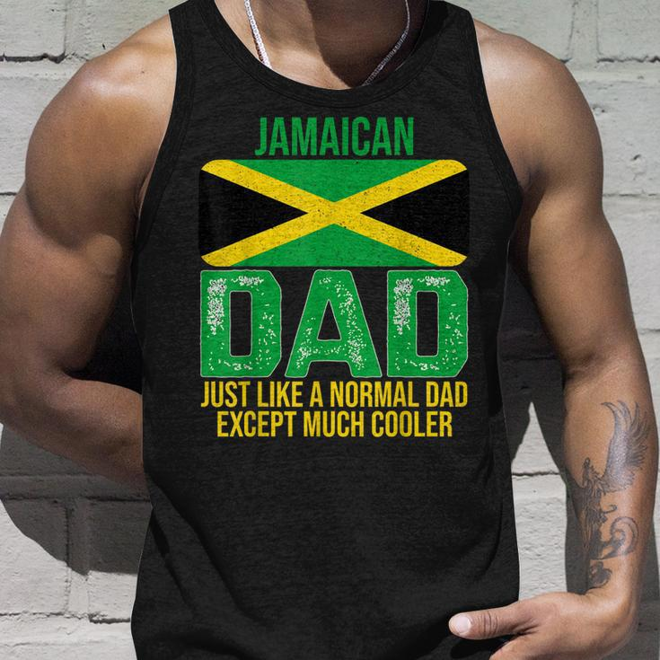 Mens Vintage Jamaican Dad Jamaica Flag Design For Fathers Day Unisex Tank Top Gifts for Him