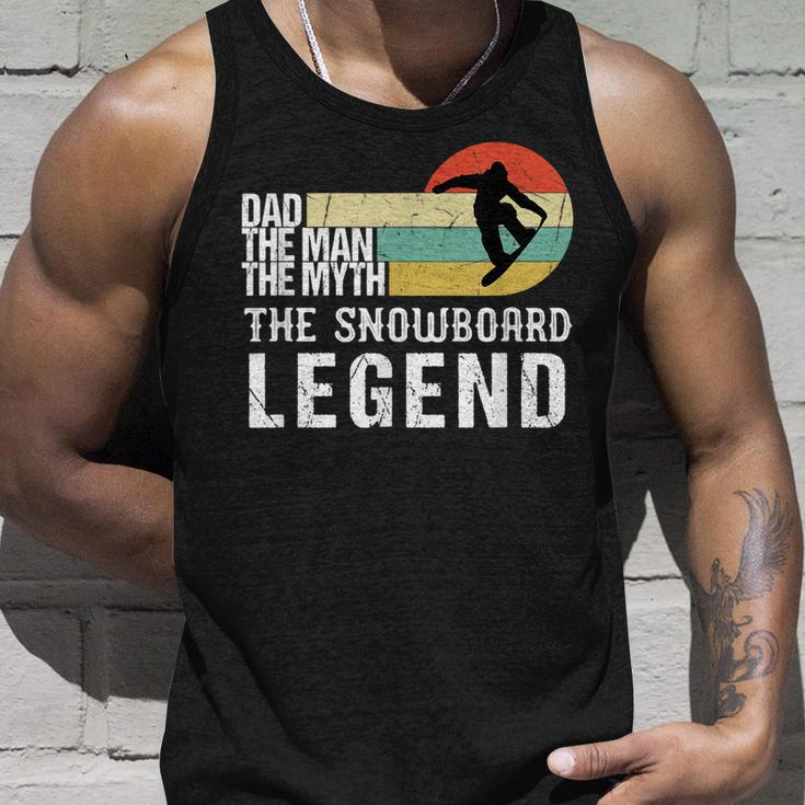 Mens Vintage Snowboard Dad The Man The Myth Snowboard Gift Unisex Tank Top Gifts for Him