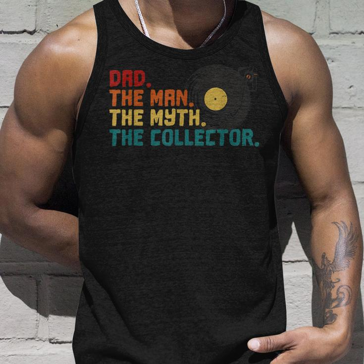 Mens Vinyl Dad Man Myth The Retro Record Collector Vintage Music Unisex Tank Top Gifts for Him