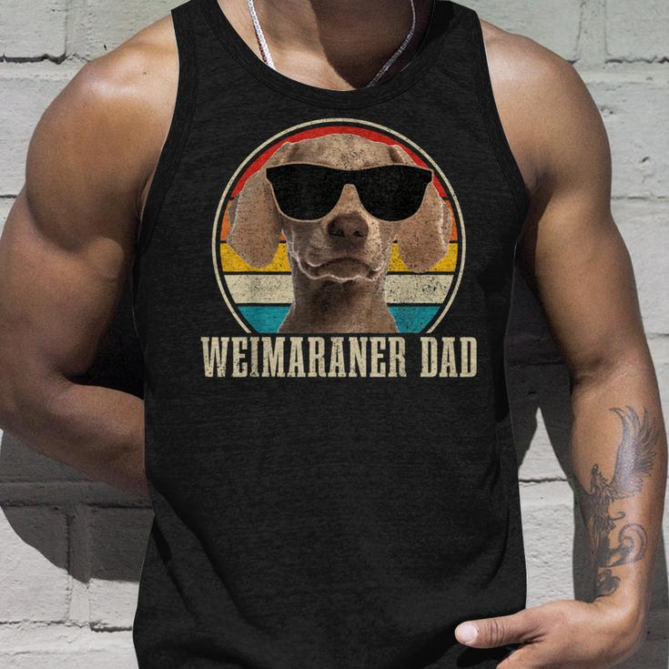 Mens Weimaraner Dad Retro Vintage Funny Weimaraner Dog Dad Unisex Tank Top Gifts for Him