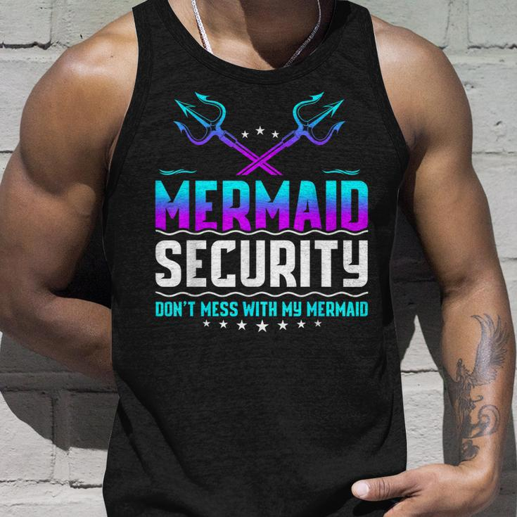 Mermaid Security Dont Mess With My Mermaid Dad Fathers Day Unisex Tank Top Gifts for Him