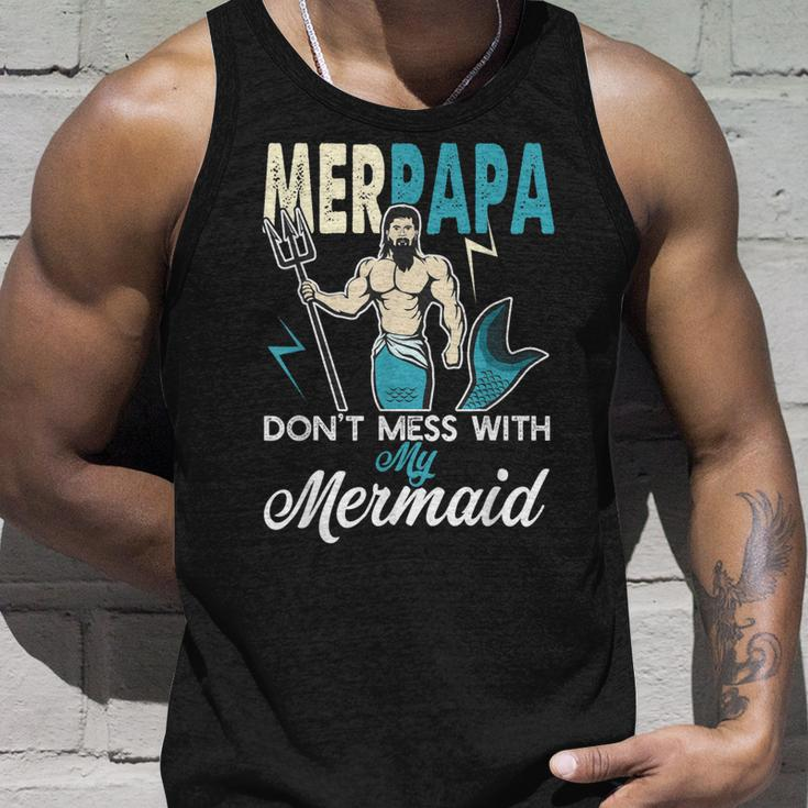 Merpapa Dont Mess With My MermaidDad Father Tank Top Gifts for Him