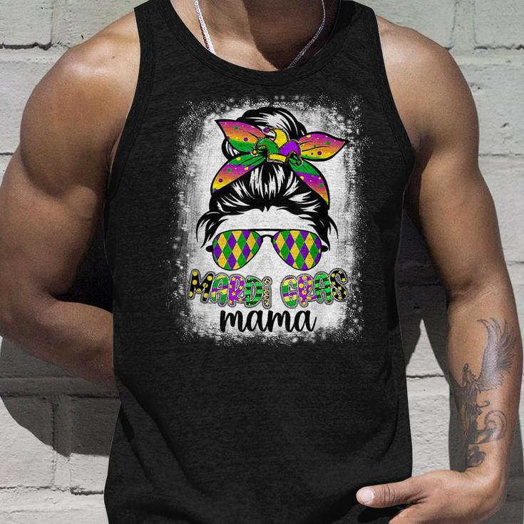 Messy Bun Hair Glasses New Orleans Carnival Mardi Gras Mama Unisex Tank Top Gifts for Him