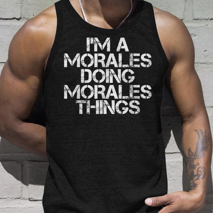 Morales Funny Surname Family Tree Birthday Reunion Gift Idea Unisex Tank Top Gifts for Him