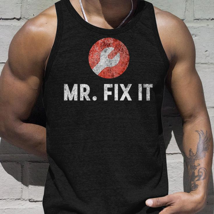 Mr Fix It Funny Plumber Gift For Dad Unisex Tank Top Gifts for Him