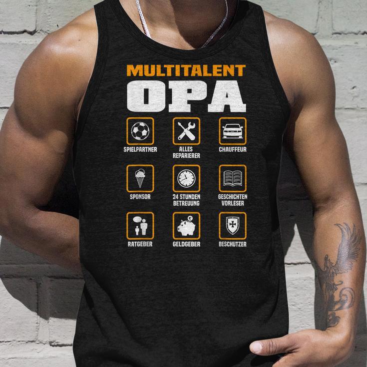 Multitalent Opa Unisex TankTop mit lustigen Icons, Unisex TankTop für Großväter Geschenke für Ihn