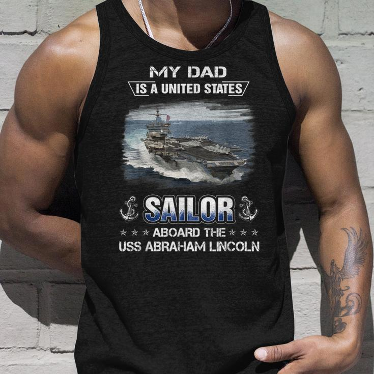My Dad Is A Sailor Aboard The Uss Abraham Lincoln Cvn 72 Unisex Tank Top Gifts for Him