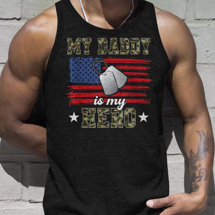 My Daddy Is My Hero Military Dad American Flag Army Proud Ar Unisex Tank Top Gifts for Him