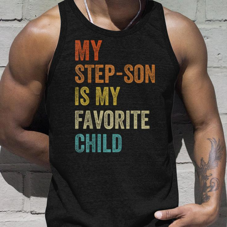 My Step Son Is My Favorite Child Vintage Fathers Day Unisex Tank Top Gifts for Him