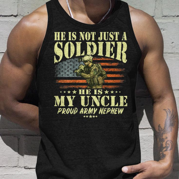 My Uncle Is A Soldier Hero Proud Army Nephew Military Family Unisex Tank Top Gifts for Him