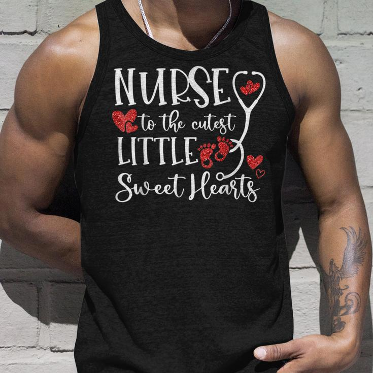 Nurse To The Cutest Little Sweethearts Silhouette Valentine Unisex Tank Top Gifts for Him