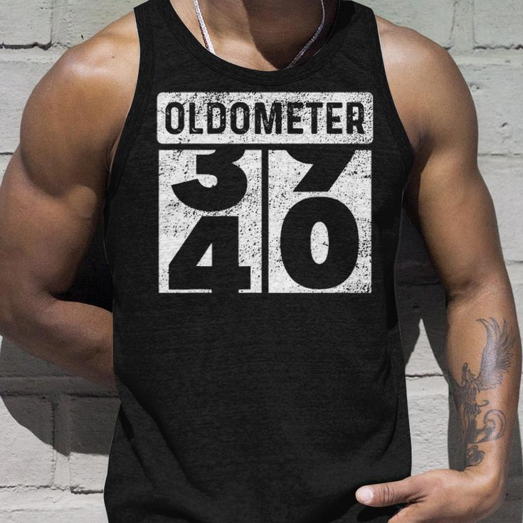 Oldometer Odometer Funny 40Th Birthday Gift 40 Yrs Unisex Tank Top Gifts for Him