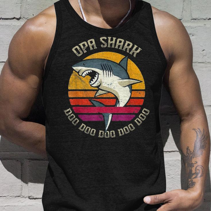 Opa Shark Fathers Day Gift From Family Unisex Tank Top Gifts for Him