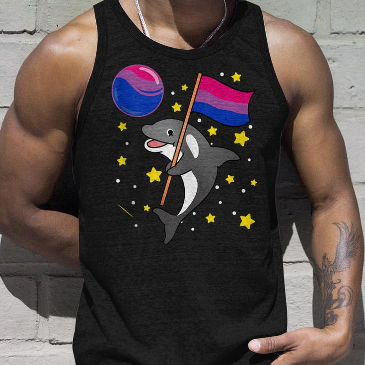 Orca In Space Bisexual Pride Unisex Tank Top Gifts for Him