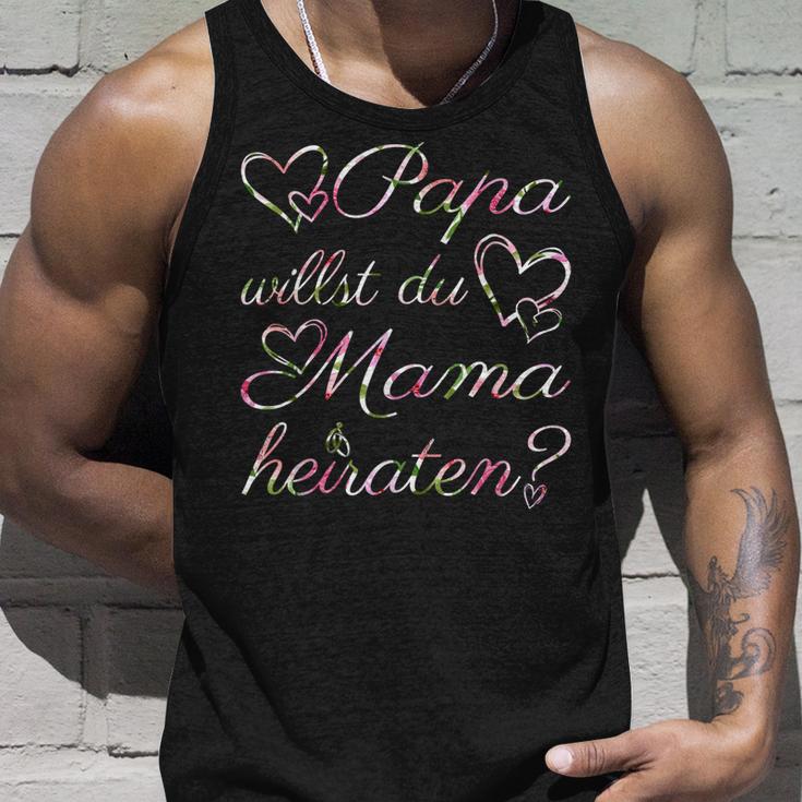 Papa Willst Du Mama Heiraten Heiratsantrag Verlobung Tank Top Geschenke für Ihn