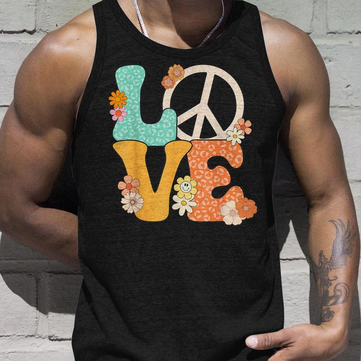 Peace Sign Love 60S 70S Costume Groovy Hippie Theme Party Unisex Tank Top Gifts for Him