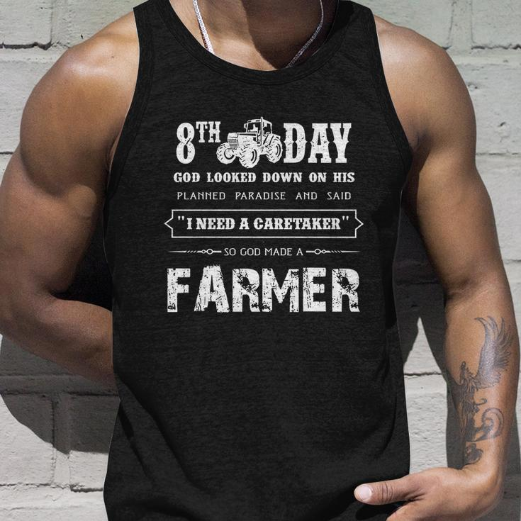 Perfect Farmer T-Shirt Gift On The 8Th Day God Made Farmer Men Women Tank Top Graphic Print Unisex Gifts for Him