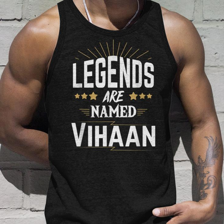 Personalisiertes Legends Are Named Vihaan Unisex TankTop, Sternen-Design Geschenke für Ihn