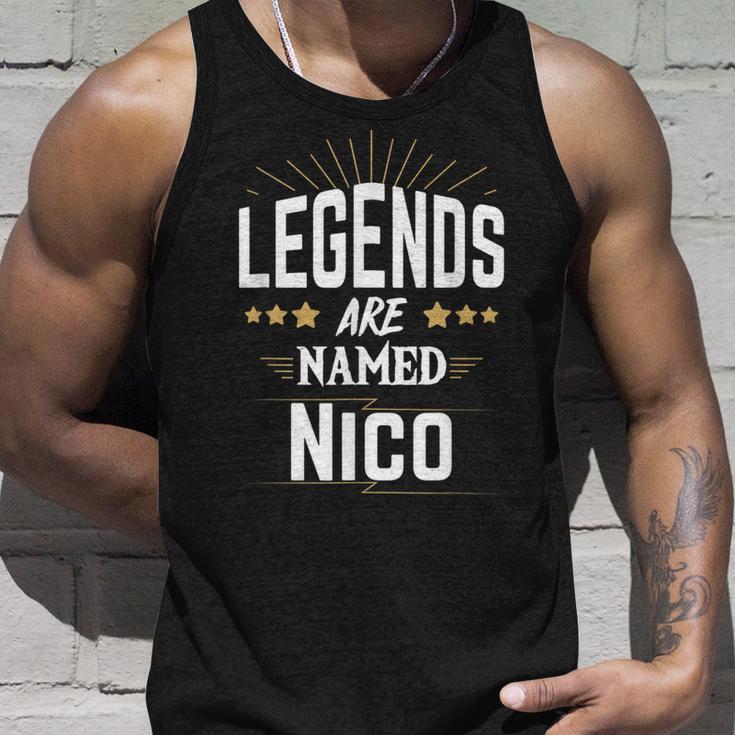 Personalisiertes Legends Named Nico Unisex TankTop, Ideales Präsent für Nico Geschenke für Ihn