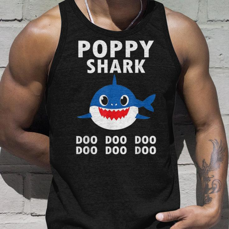 Poppy Shark Doo Doo Doo Funny Fathers Day Poppy Unisex Tank Top Gifts for Him