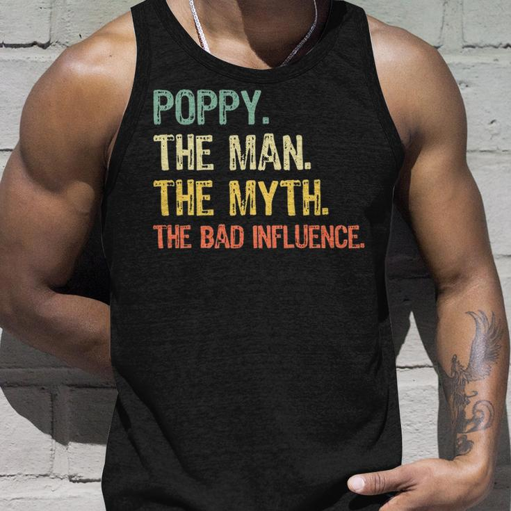 Poppy The Man The Myth The Bad Influence Retro Gift Unisex Tank Top Gifts for Him