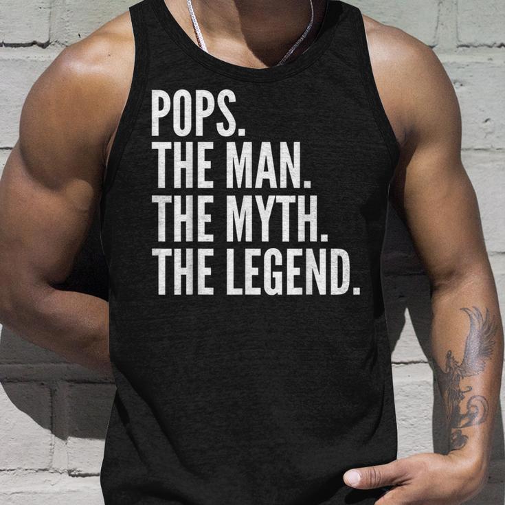 Pops The Man Der Mythos Die Legende Dad Tank Top Geschenke für Ihn