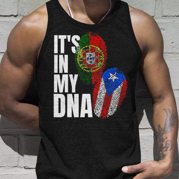 Portuguese Mix Puerto Rican Dna Flag Heritage Gift Unisex Tank Top Gifts for Him