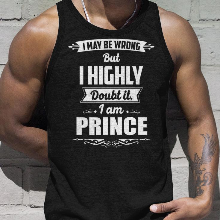 Prince Name Gift I May Be Wrong But I Highly Doubt It Im Prince Unisex Tank Top Gifts for Him