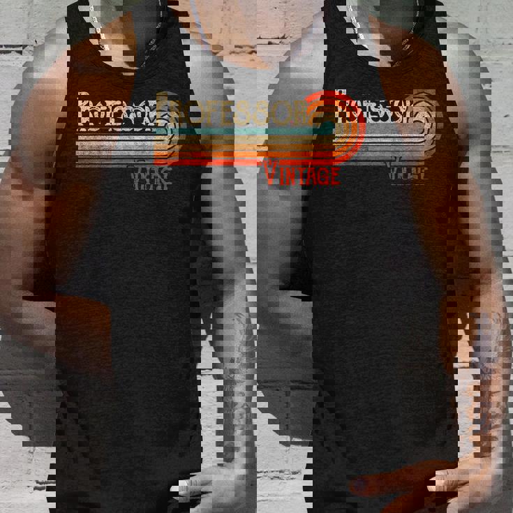 Professor Vintage Job Title Profession Retro Worker Idea Unisex Tank Top Gifts for Him