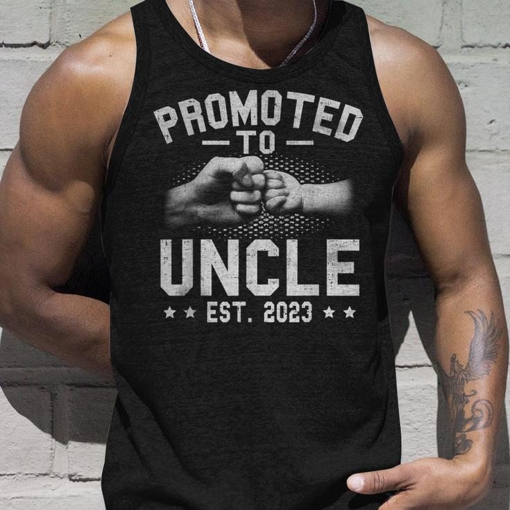 Mens Promoted To Uncle 2023 For First Time Uncle New Uncle Tank Top Gifts for Him