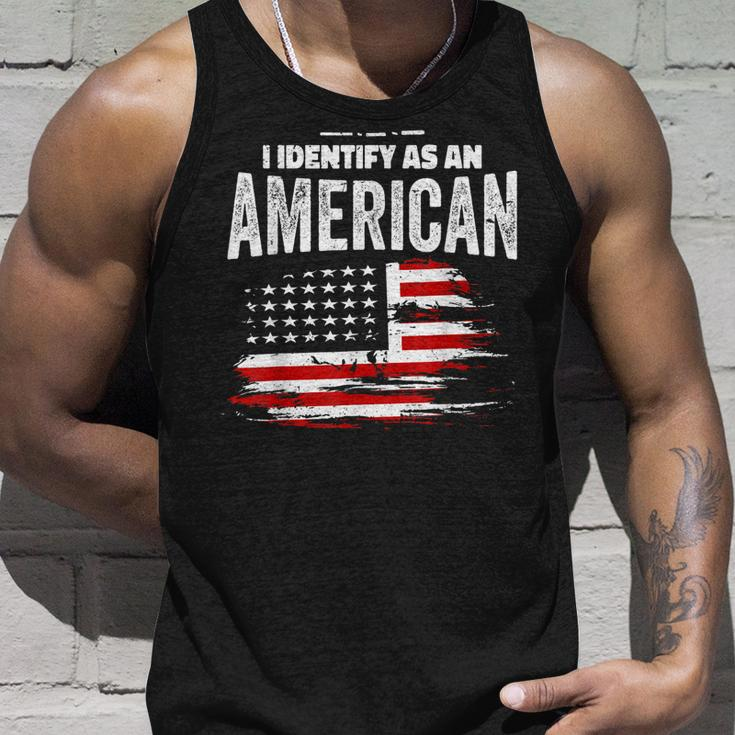Proud American I Identify As An American Unisex Tank Top Gifts for Him
