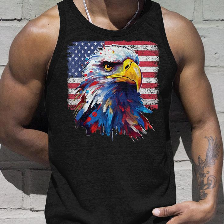 Proud American Patriotic Eagle Usa Flag 4Th July Fathers Day Unisex Tank Top Gifts for Him