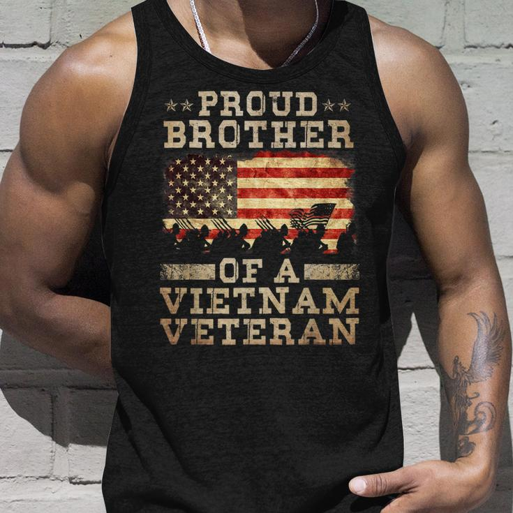 Proud Brother Vietnam War Veteran For Matching With Dad Vet Unisex Tank Top Gifts for Him