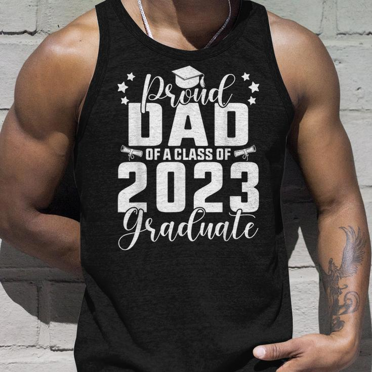 Proud Dad Of A Class Of 2023 Graduate Senior Family Unisex Tank Top Gifts for Him