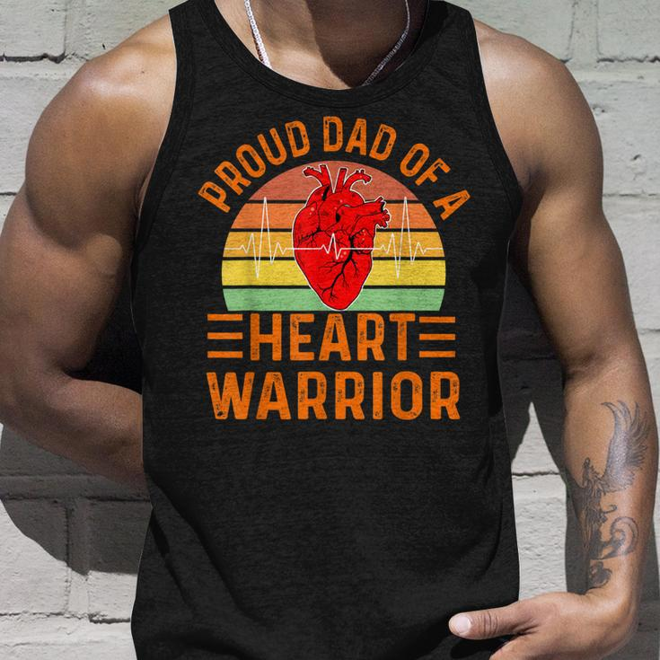 Proud Dad Of A Heart Warrior Heart Attack Survivor Vintage Unisex Tank Top Gifts for Him