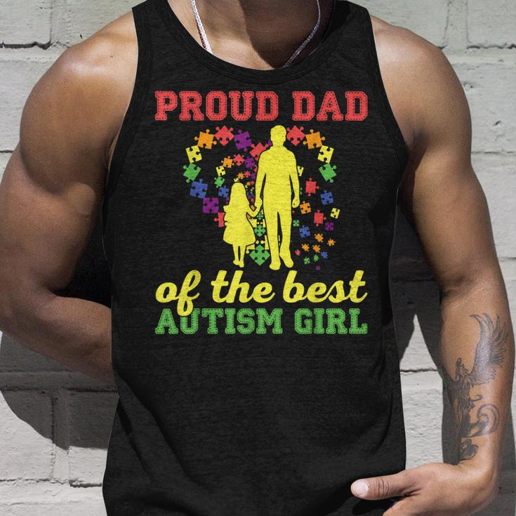Proud Dad Of The Best Autism Girl I Autism Unisex Tank Top Gifts for Him