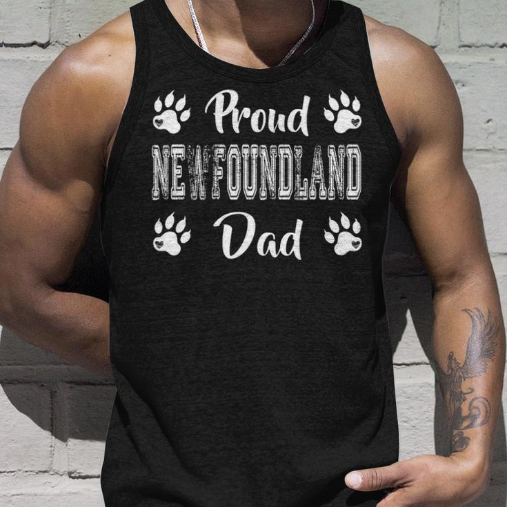 Proud Newfoundland Dog Dad Paw Lovers Gifts Family Friends Unisex Tank Top Gifts for Him