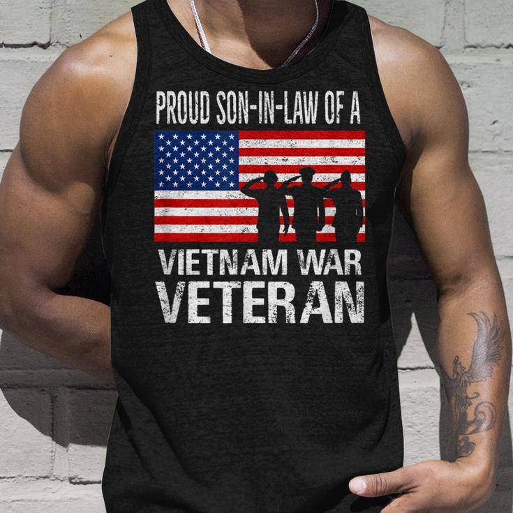Proud Son-In-Law Vietnam War Veteran Matching Father-In-Law Unisex Tank Top Gifts for Him