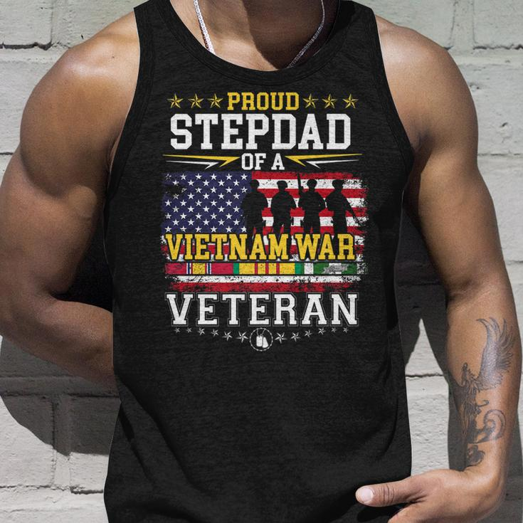 Proud Stepdad Vietnam War Veteran Matching With Stepson Unisex Tank Top Gifts for Him