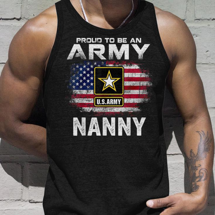 Proud To Be An Army Nanny With American Flag Gift Veteran Unisex Tank Top Gifts for Him